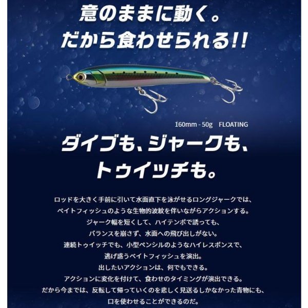 画像10: (30%引)マリア ラピード F160 50g 青物 大物 海外向き ソルト シーバス ルアー ミノー ヤマリア ヤマシタ (2024年 新製品 新色あり)