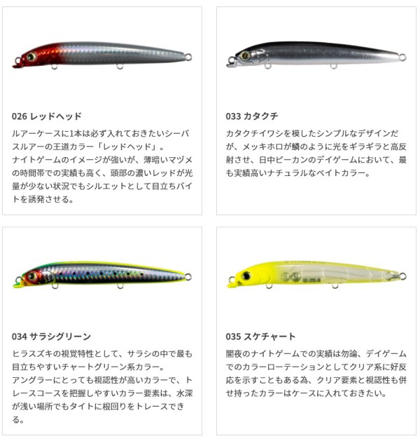 画像11: (30%引)マリア チョビー SF125 20g シャローランナー CHOVY ヒラスズキ シーバス ソルトルアー ミノー プラグ ヤマリア ヤマシタ