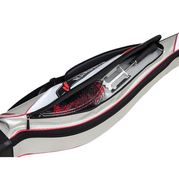 画像4: (22%引き)マルキュー パワーロッドケース TR-01 ホワイト/レッド 18467 フィッシング 竿入れ 道具入れ 釣り具 磯釣 鮎 船 ルアー(予約 3月入荷)