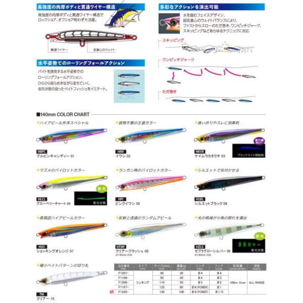 画像16: DUEL ハードコア モンスターショット S 140 100g デュエル ヨーヅリ シンキングペンシル シーバス ソルトミノー ルアー F1245