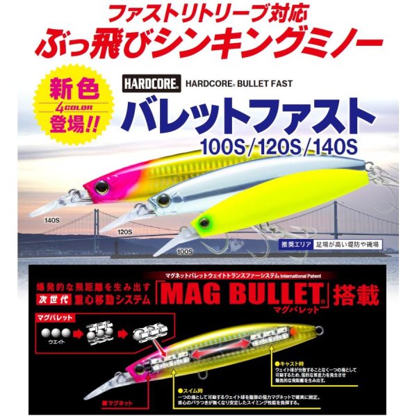 画像17: DUEL ハードコア バレットファスト S 140 45g デュエル ヨーヅリ シンキング シーバス ソルトミノー ルアー F1244