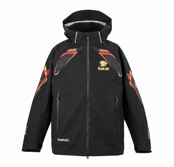 画像2: (28%引) サンライン オールウェザースーツ S M L LL ブラック SUW-25901 フィッシング 防水透湿素材 DiAPLEX ウエア 磯釣り 鮎 船 ルアー 釣具 (2025年予約11月発売)