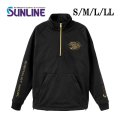 (28%引) サンライン フリースハーフジッププルオーバー S M L LL ブラック SUW-02502 フィッシング ジャンパー ウエア 磯釣り 船 ルアー 釣具 (2025年予約11月発売)