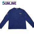 画像3: (28%引) サンライン コットンロングT シャツ XXL(3L) ブラック ネイビー SUW-15506LT フィッシング ウエア ジャケット 磯釣り 鮎 船 ルアー 釣具