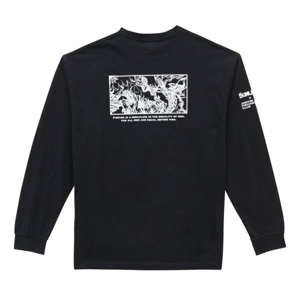 画像4: (28%引) サンライン コットンロングT シャツ S M L LL ブラック ネイビー SUW-15506LT フィッシング ウエア ジャケット 磯釣り 鮎 船 ルアー 釣具