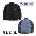 (28%引) サンライン アングラーウォームジャケット M L LL 3L ブラック ブルーグレー SUW-15511 フィッシング ジャンパー ウエア 磯釣り 船 ルアー 釣具 (2025年予約11月発売)