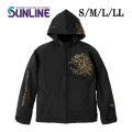 (28%引) サンライン ライトシェルジャケット S M L LL ブラック SUW-02501 フィッシング ジャンパー ウエア 磯釣り 船 ルアー 釣具 (2025年予約11月発売)