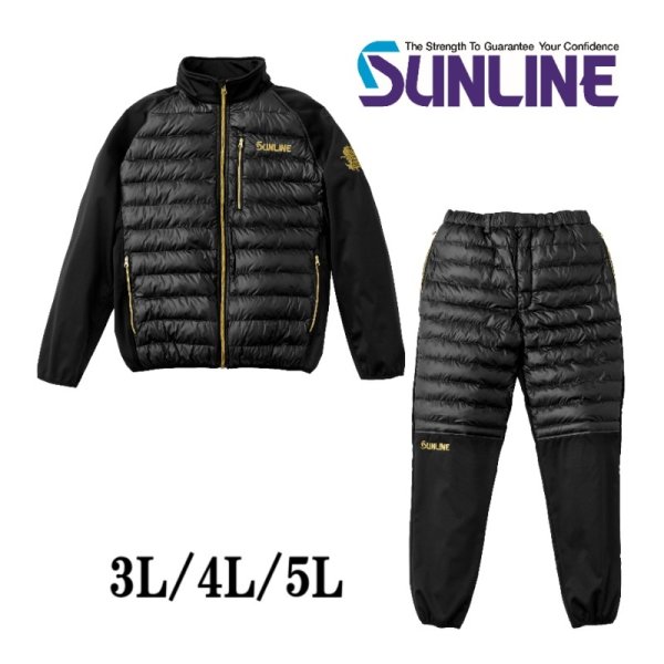 画像1: (28%引) サンライン サーモライトインナースーツ S M L LL ブラック SUW-01501 フィッシング 防寒服 ウエア 磯釣り 鮎 船 ルアー 釣具 (2025年予約11月発売)