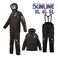 (28%引) サンライン オールウェザースーツ 3L 4L 5L ブラック SUW-25901 フィッシング 防水透湿素材 DiAPLEX ウエア 磯釣り 鮎 船 ルアー 釣具 (2025年予約11月発売)