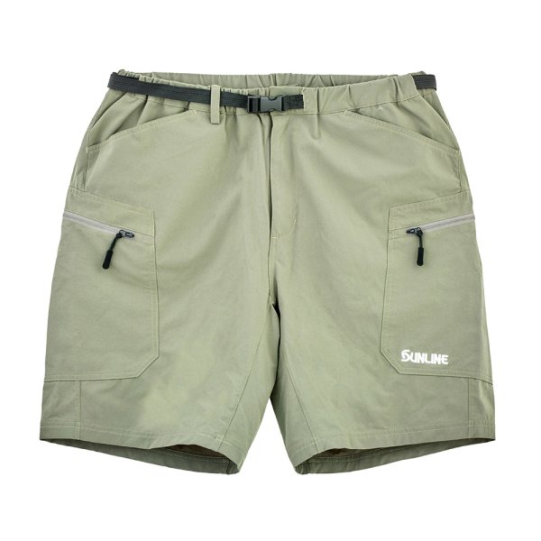 画像4: (28%引) サンライン フィッシングハーフパンツ SUW-05305 M L LL 3L ブラック グリーン オリーブ フィッシング 半ズボン ウエア 磯釣り 鮎 船 ルアー 釣具(2026年新製品予約4月発売)