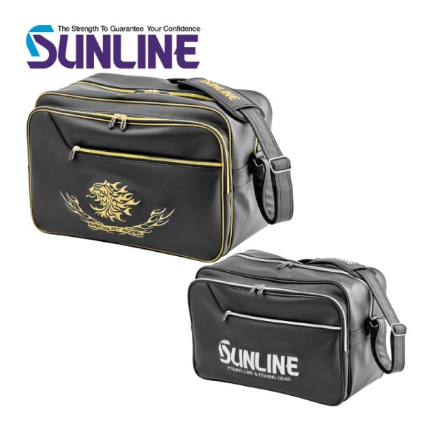 画像1: (28%引) サンライン トラベルショルダーバッグ SFB-1007 ゴールド シルバー フィッシング バック カバン 磯釣り 鮎 船 ルアー 釣具 (2026年新製品予約4月発売)