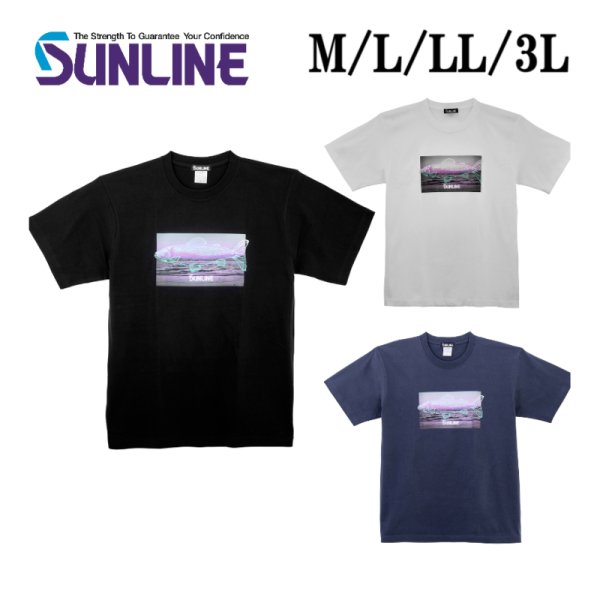 画像1: (28%引) サンライン プレミアムコットンTシャツ SUW-15601T ブラック/ホワイト/スレート M L LL 3L フィッシングウエア 磯釣り 鮎 船 ルアー 釣り具 (2026年新製品予約3月発売)