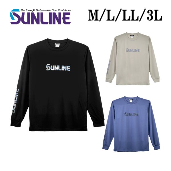 画像1: (28%引) サンライン シルキードライ ロングTシャツ SUW-15603DLT ブラック/ライトグレー/ブルーグレー M L LL 3L ウエア 磯釣り 鮎 船 ルアー 釣り具 (2026年新製品予約3月発売)