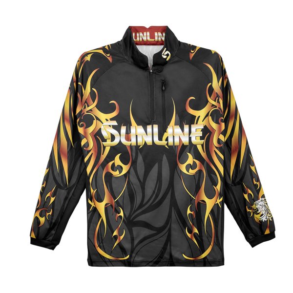 画像2: (28%引) サンライン PRO DRY プロドライ ロングシャツ SUW-04601CW ブラック 3L 4L フィッシングウエア 磯釣り 鮎 船 ルアー 釣り具 (2026年新製品予約5月発売)