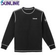 画像2: (28%引) サンライン サーマルロングスリーブシャツ SUW-04601 ブラック グレー M L LL 3L フィッシングウエア 磯釣り 鮎 船 ルアー (2026年新製品 9月発売予約) (2)