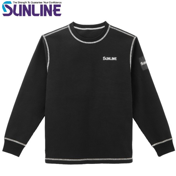 画像2: (28%引) サンライン サーマルロングスリーブシャツ SUW-04601 ブラック グレー M L LL 3L フィッシングウエア 磯釣り 鮎 船 ルアー (2026年新製品 9月発売予約)