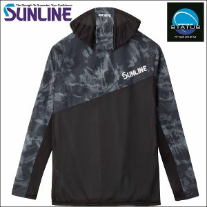 画像3: (28%引) サンライン DRY ドライ アクティブロングフーディー S〜LL SUW-1804LH ステータス フィッシング ウエア (3)