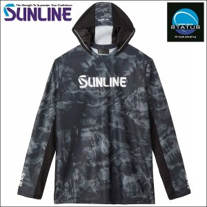 画像2: (28%引) サンライン DRY ドライ アクティブロングフーディー S〜LL SUW-1804LH ステータス フィッシング ウエア (2)