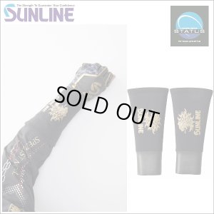 画像1: (28%引) サンライン ネオプレーン 止水リストバンドM〜XL ブラック 黒 SUW-1107 ステータス フィッシング 腕抜き ウエア (1)