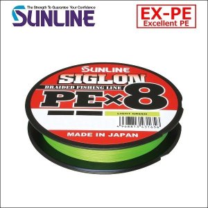 画像1: サンライン SIGLON PE×8ブレイド 0.3号5LB〜3号50LB 150m〜200ｍ ライトグリーン 国産 日本製8本組PEライン シグロンPEx8 (1)