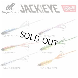 画像1: ハヤブサ ジャックアイ クネクネ 60g カンタン巻くだけネクタイテール メタルジグ ジギング ルアー FS419 (1)