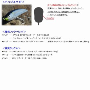 画像4: (30%引)マリア レガート F190 60g ヒラマサ 青物 大物 海外向き シーバス ソルトルアー ミノー LEGATO ヤマリア ヤマシタ (4)