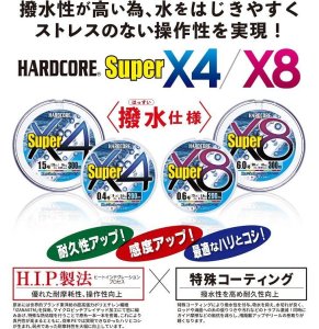 画像2: DUEL ハードコア スーパーx8 5色分け 300m巻 0.6号0.8号1号1.2号1.5号2号2.5号3号4号5号6号8号 デュエル 日本製 国産8本組PEライン (2)