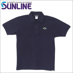 画像4: (26%引) サンライン カノココットン ポロシャツ S M L LL 3L ホワイト ブラック ネイビー フィッシング ウエア 磯釣り 鮎 船 ルアー SUW-15205P (4)