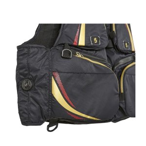 画像4: (28%引) サンライン フローティングベスト M L LL ブラック ステータス フィッシング 救命胴衣 ライフジャケット ウエア 磯釣り 鮎 船 ルアー SUL-240 (4)