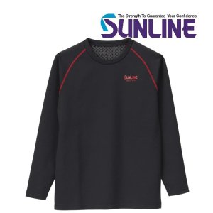 画像3: サンライン TERAX HOT クルーネックアンダーシャツ M L LL 3L ゴールド レッド フィッシング ウエア 磯釣り 鮎 船 ルアー SUW-04209 (3)