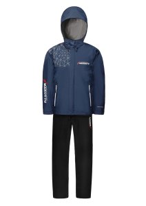 画像4: マルキュー スタンダードレインスーツ MQ-01 ネイビ- S M L LL 3L フィッシング 透湿ウエア 釣具 磯釣り 鮎 船 ルアー (4)