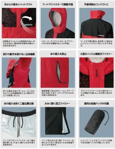 画像6: マルキュー スタンダードレインスーツ MQ-01 スカイ S M L LL 3L フィッシング 透湿ウエア 釣具 磯釣り 鮎 船 ルアー (6)