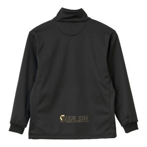 画像3: (28%引) サンライン 3L 4L 防風フリースジャケット SUW-02401 ブラック フィッシング ウエア ジャンパー 磯釣り 鮎 船 ルアー 釣具 (3)