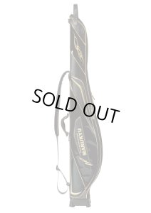 画像2: マルキュー パワーロッドケース TR-01 ブラック/ゴールド フィッシング 竿入れ 道具入れ 釣り具 磯釣 鮎 船 ルアー (2)