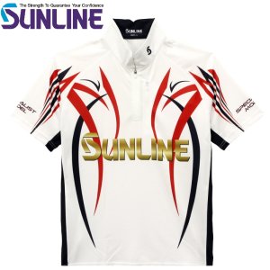 画像2: (28%引) サンライン PRO DRY プロ ドライシャツ(半袖) S M L LL ブラック ホワイト SUW-04502CW フィッシング ウエア 磯釣り 鮎 船 ルアー 釣具 (2)