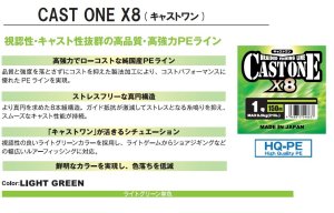 画像2: (42%OFF) サンライン キャストワン×8 0.3号 0.4号 200m ライトグリーン 日本製 国産8本組PEライン CAST ONE x8 (2)