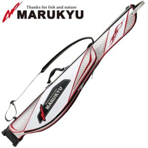 画像1: (22%引き)マルキュー パワーロッドケース TR-01 ホワイト/レッド 18467 フィッシング 竿入れ 道具入れ 釣り具 磯釣 鮎 船 ルアー(予約 3月入荷) (1)