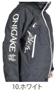 画像2: (20%引) 鬼掛 レインスーツ (M L LL 3L) YS108G ホワイト ハヤブサ フィッシング レインウエア (2)