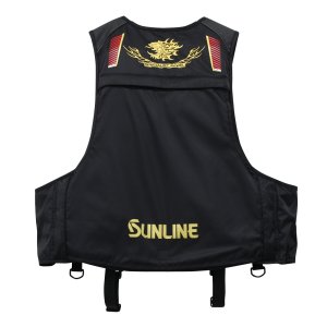 画像2: (28%引) サンライン フローティングベスト M L LL ブラック SUL-250 フィッシング 救命胴衣 ライフジャケット ウエア 磯釣り 鮎 船 ルアー (2025年予約12月発売) (2)