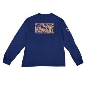 画像5: (28%引) サンライン コットンロングT シャツ S M L LL ブラック ネイビー SUW-15506LT フィッシング ウエア ジャケット 磯釣り 鮎 船 ルアー 釣具 (5)