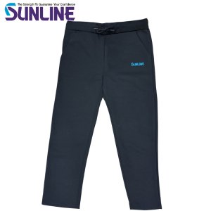 画像2: (28%引) サンライン ダンボールニットパンツ M L LL ブラック グレー SUW-15509 フィッシング ズボン ウエア 磯釣り 鮎 船 ルアー 釣具 (2)