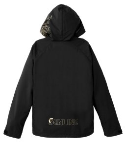 画像2: (28%引) サンライン ライトシェルジャケット S M L LL ブラック SUW-02501 フィッシング ジャンパー ウエア 磯釣り 船 ルアー 釣具 (2025年) (2)