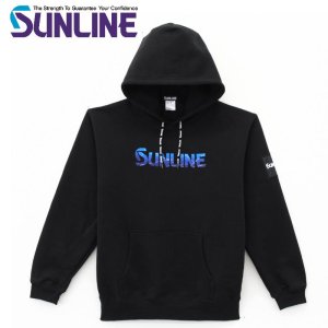 画像2: (28%引) サンライン ブラッシュドプルオーバーパーカー M L LL ブラック アッシュ SUW-15508 フィッシング ウエア 磯釣り 鮎 船 ルアー 釣具 (2025年) (2)