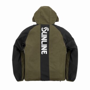 画像5: (28%引) サンライン ライトシェルパーカー M L LL 3L ブラック オリーブ SUW-15510 フィッシング ウエア 磯釣り 鮎 船 ルアー 釣具 (2025年予約12月発売) (5)