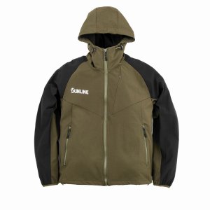 画像4: (28%引) サンライン ライトシェルパーカー M L LL 3L ブラック オリーブ SUW-15510 フィッシング ウエア 磯釣り 鮎 船 ルアー 釣具 (2025年予約12月発売) (4)