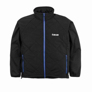 画像2: (28%引) サンライン アングラーウォームジャケット M L LL 3L ブラック ブルーグレー SUW-15511 フィッシング ジャンパー ウエア 磯釣り 船 ルアー 釣具 (2025年予約12月発売) (2)