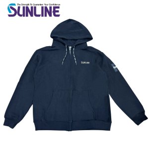 画像2: (28%引) サンライン フルジップパイルパーカー M L LL ブラック アッシュ グリーン SUW-15507 フィッシング ウエア 磯釣り 鮎 船 ルアー 釣具 (2025年) (2)