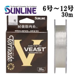 画像1: (40%引) サンライン トルネード ビースト 6号 7号 8号 10号 12号 30m フロロカーボン ハリス 磯 船 ルアー 日本製 釣り糸 国産ライン (1)
