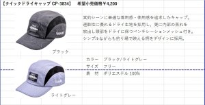 画像4: (28%引) サンライン クイックドライキャップ CP-3834 ブラック ライトグレー フィッシング 帽子 ウエア 磯釣り 鮎 船 ルアー 釣具 (2026年新製品予約4月発売) (4)