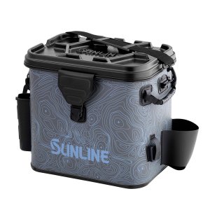 画像2: (28%引) サンライン ボートタックルバッグ SFB-0647 ブラック ライトグレー フィッシュカモ フィッシング 道具入れ コマセ入れ 磯釣り 鮎 船 ルアー 釣具 (2026年新製品予約5月発売) (2)